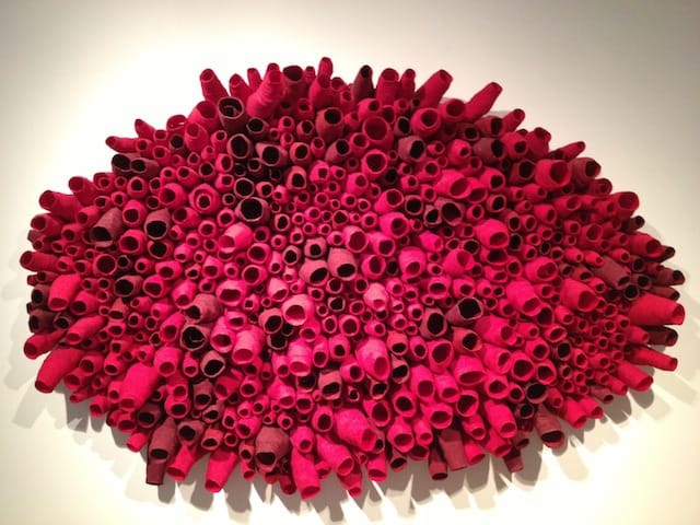 Yungjung Kang, "Holic" (2012), yarn, matte medium.