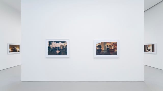 Installation view of the 2013 solo exhibition Philip-Lorca diCorcia: Hustlers at David Zwirner, New York. Courtesy David Zwirner, New York/London.