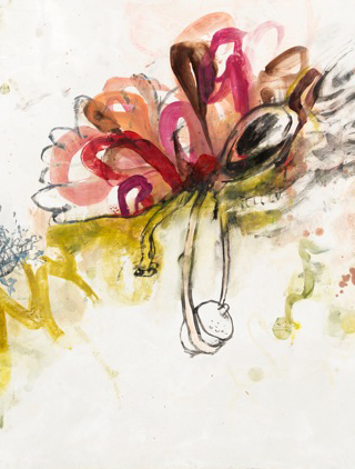 Detail of Christiansen's "Nut" (nd), oil on plaster (via the artist's website)