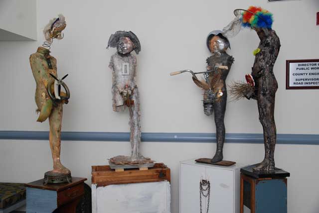 Sculptures from Suprina's "Conception" series, at the Morris County Administration Building before their removal (all photos courtesy the artist)