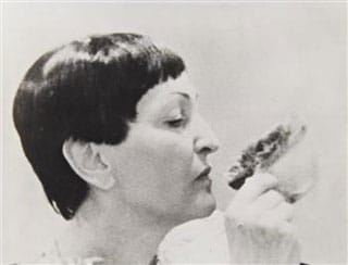 Meret Oppenheim, "Self-Portrait with Fur-cup" (1967) (via Mutual Art)