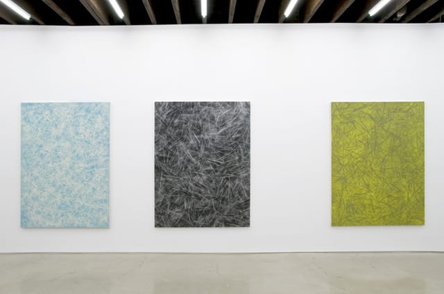 Installation View, Spagetti Paintings by Scott Reader, All images courtesy of Lisa Cooley Gallery