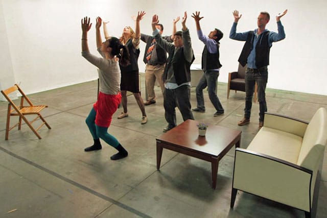 Einat Amir, "Our Best Intentions" (2013), performance and video installation, still images from video, full HD