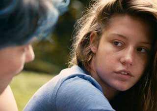 Film still from Abdellatif Kechiche's "Blue Is the Warmest Color" (via blogs.indiewire.com) (click to enlarge)