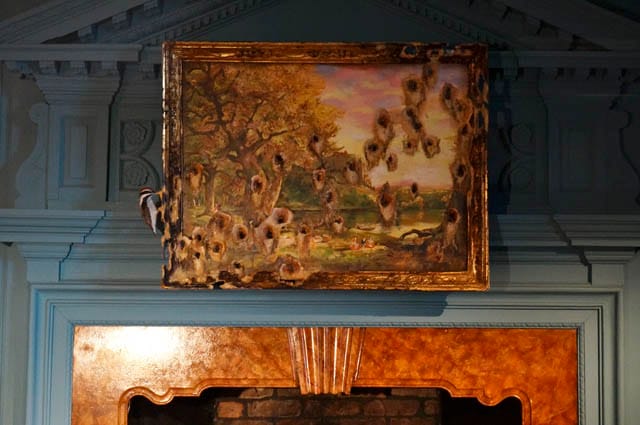 Valerie Hegarty, "The Pic-Nic with Downy Woodpecker" (2013)