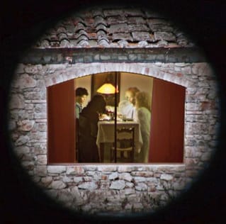 Detail of Ilya & Emilia Kabakov's "The Observer" (2010) as seen through the telescope. (image via castellodiama.com)