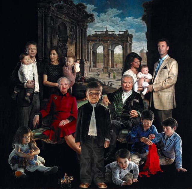 Thomas Kluge's new portrait of the Danish royal family