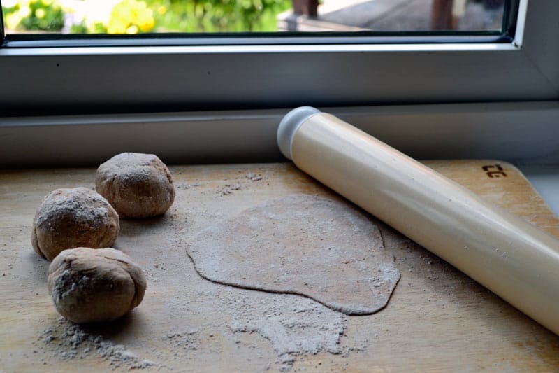 A photo preparing a lentil and root veg mash. All images courtesy Neill George.