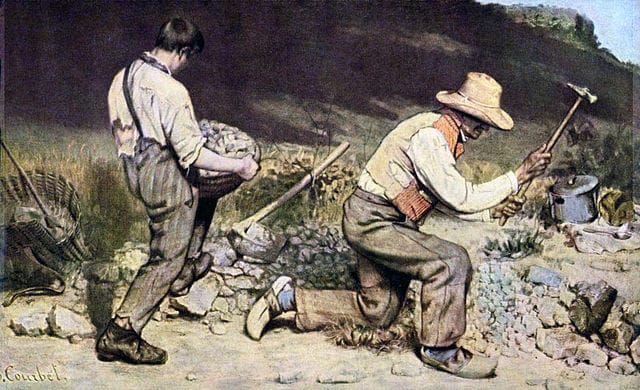 Gustave Courbet, "The Stone Breakers" (1849), oil on canvas (via The Yorck Project)
