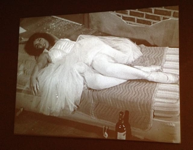 Film still of “From the Archives of Modern Art” (1987) by Eleanor Antin. (All photos by author for Hyperallergic)