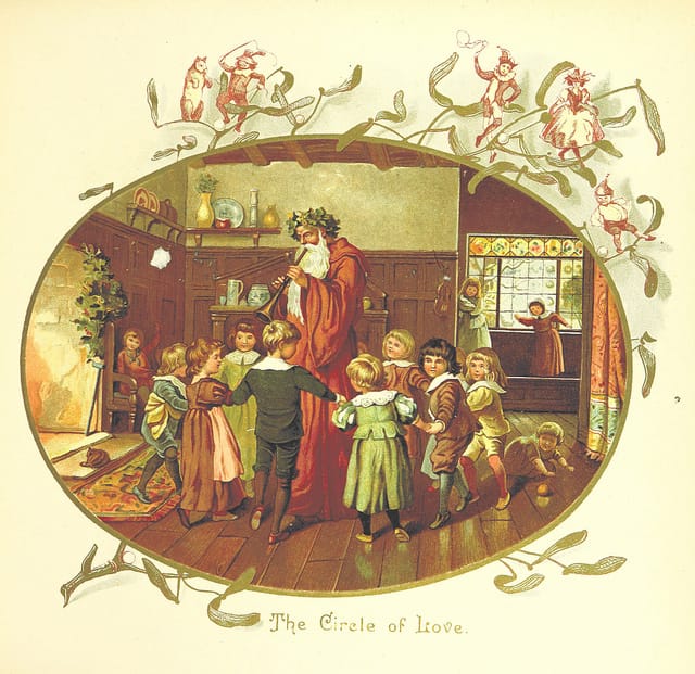 An image by Eliza F. Manning from "The Coming of Father Christmas", published in 1894.