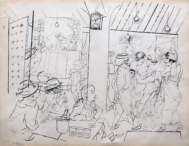 George Grosz, "Bar Montmartre" (1925) Ink on paper