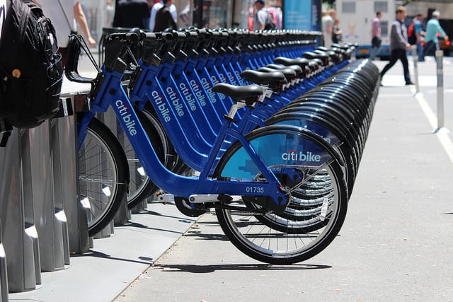 Citi Bikes (photograph by Shinya Suzuki/Flickr user)