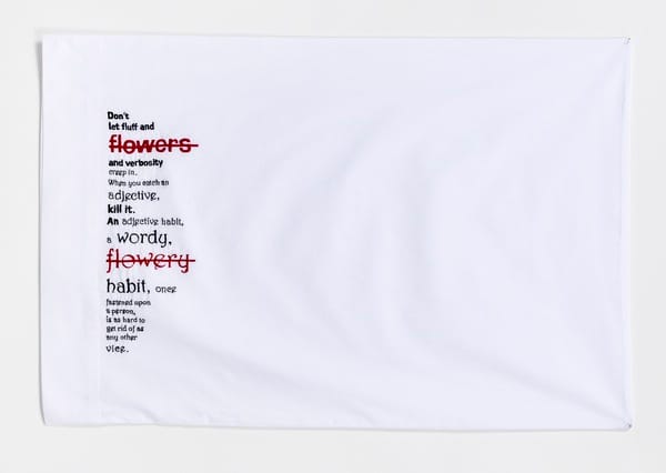 Karen Reimer, "Untitled (Twain)," 2011. Embroidery 20 x 30 inches. Image via KarenReimer.info.