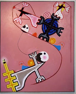 1992 painting by Frank Lobdell in the Stanford Museum (via rocor/Flickr user)