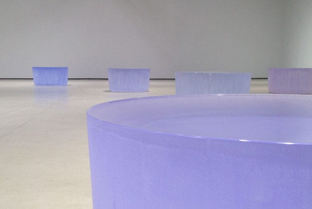 Installation shot of Roni Horn's Untitled (“A dream dreamt in a dreaming world is not really a dream…but a dream not dreamt is.”), (2013), at Hauser + Wirth, New York City.