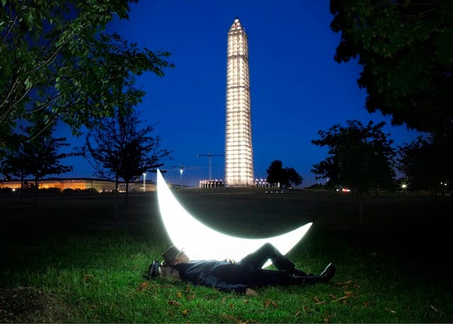 "Private Moon" at the Washington Monument in Washington, DC