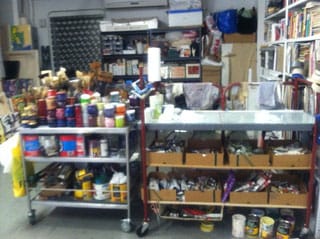 Interior of Melissa Meyer’s studio (photo courtesy the artist) (click to enlarge)