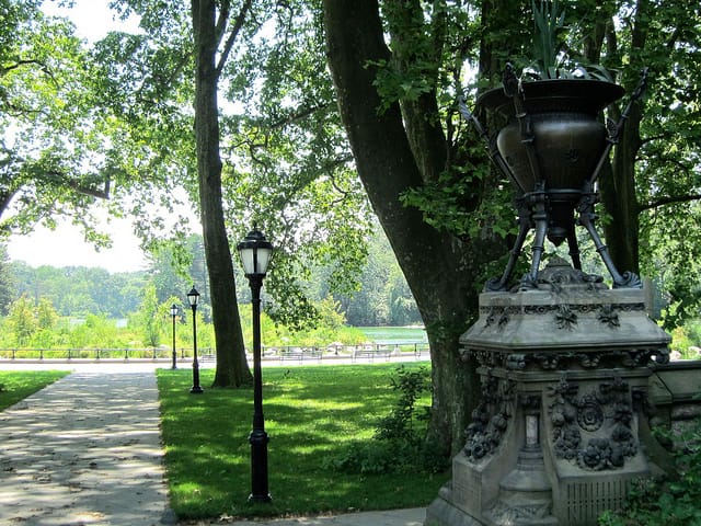 View to the restored Music Island in Prospect Park (photograph by the author)