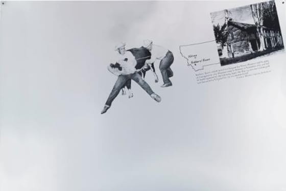 Cady Noland, "Cowboys Milking" (1990) (via artnet.com)