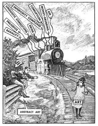 Ad Reinhardt cartoon (© 2013 Estate of Ad Reinhardt / Artists Rights Society [ARS], New York; courtesy David Zwirner, New York / London)