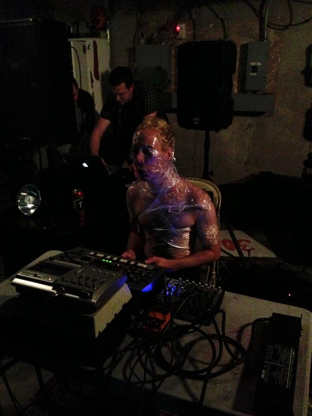 Saran Man (all photos by the author for Hyperallergic unless otherwise noted)