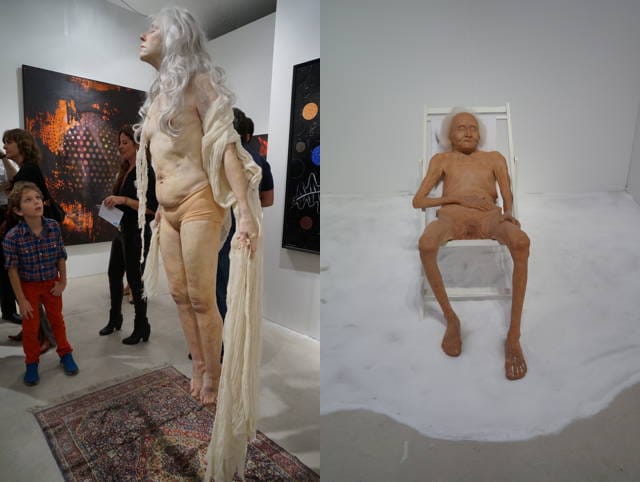 Left: a work by Marc Sijan; right: Shen Shaomin, "I Want to Know What Infinity Is" (2011–12)