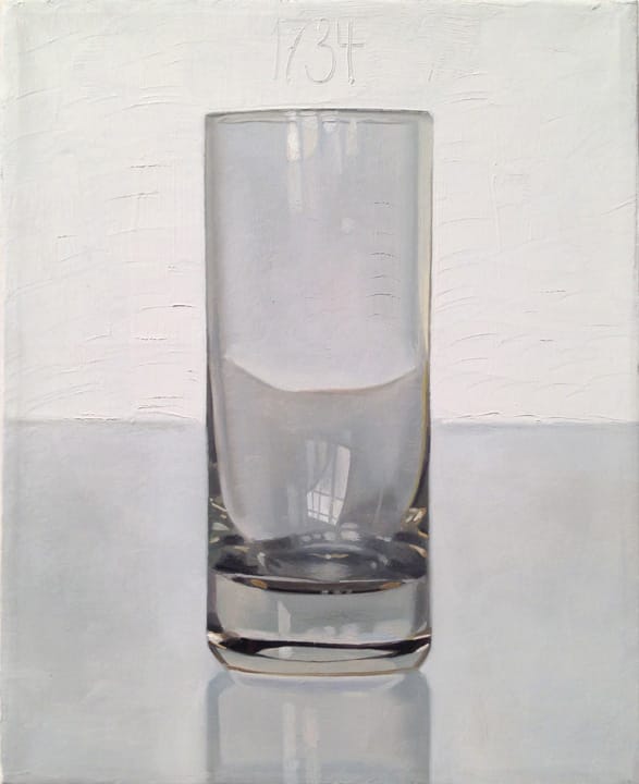 Peter Dreher, "#1734" from the series: Day by Day Good Day, ongoing since 1974, oil on canvas, 10 x 8 in., (image courtesy of the Artist and Wagner + Partner, Berlin)