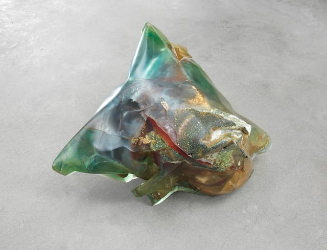 Richard Van Buren, "Bennington V" (detail) (1970), polyester resin, milled glass, plaster, glitter, and dry pigment (all images courtesy of Garth Greenan Gallery)