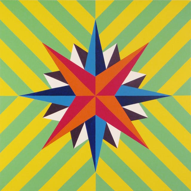 Stephen Westfall, "Star" (2010), oil and alkyd on canvas, 35 1/2 x 35 1/2 inches.