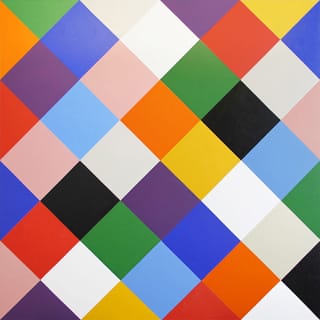 Stephen Westfall, "Time Tells Us What to Do" (2013), oil and alkyd on canvas, 72 x 72 inches