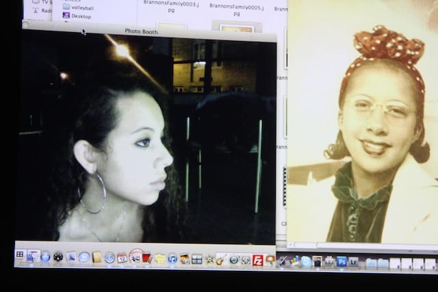 Brannon Rockwell-Charland's selfie with grandmother (2013)