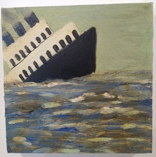 Squeak Carnwath, “Ship #2″ (2012), oil and alkyd on canvas (click to enlarge)