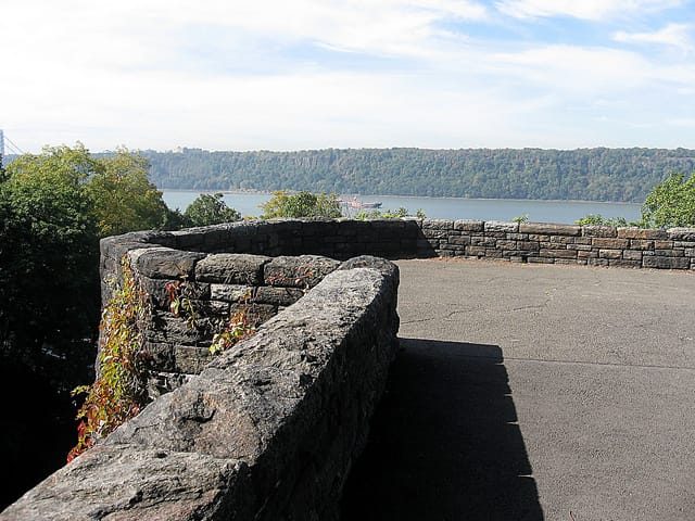 View to the Palisades from the Cloisters (photograph by Herbert Maruska, via Flickr)