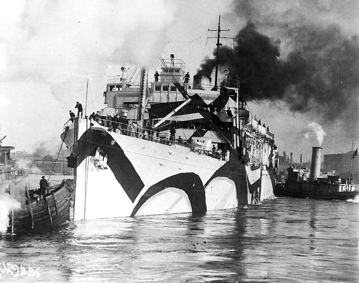 USS Orizaba leaving NYC for France (1918) (via U.S. Naval Historical Center)