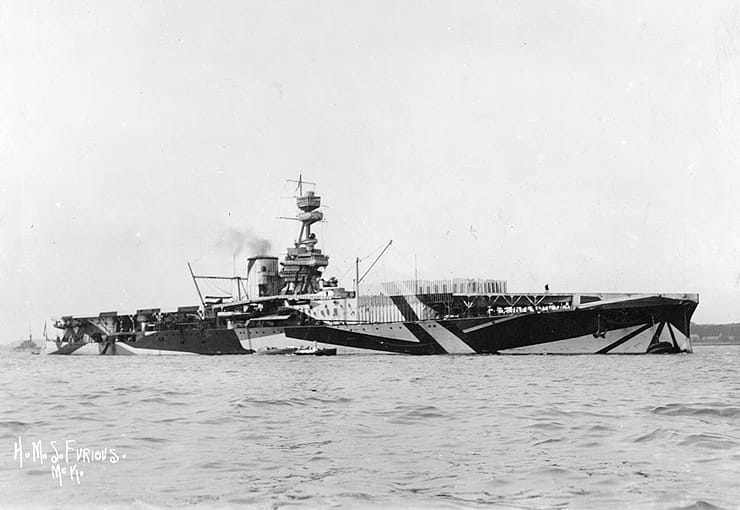 HMS Furious (1918) (via U.S. Naval Historical Center)