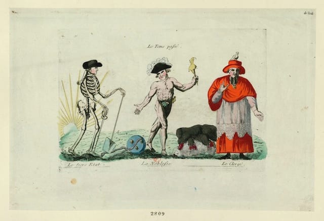 A caricture of the futures of the three estates (1790) (via French Revolution Digital Archive)