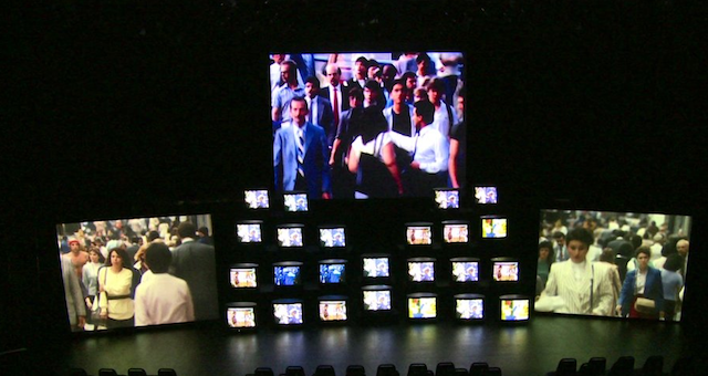 Screengrab from an excerpt of Gretchen Bender's 1984 "Total Recall" as seen at The Kitchen, NYC, in 2013.