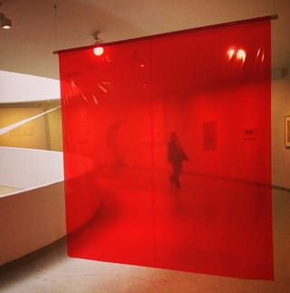 Tsuruko Yamazaki, "Entrance" (1955/2013) at the Guggenheim's Gutai exhibition (photo by the author for Hyperallergic)