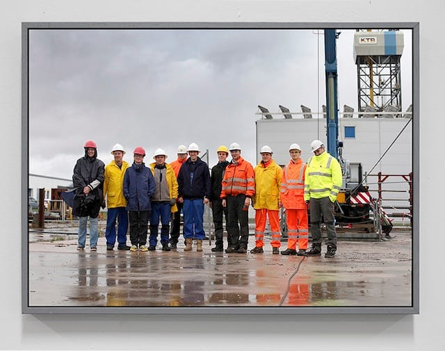 Engineers at the surface of the borehole (courtesy Lotte Geeven)