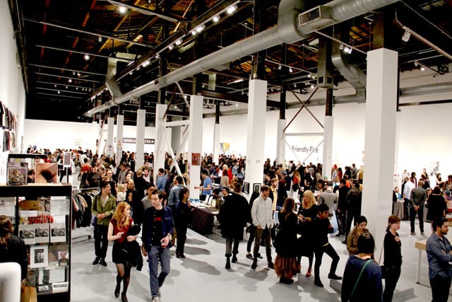 A view of the large MOCA Geffen Center during the 2013 LA Art Book Fair. The large warehouse space will also be the location of this year's LAABF. (via Printed Matter)