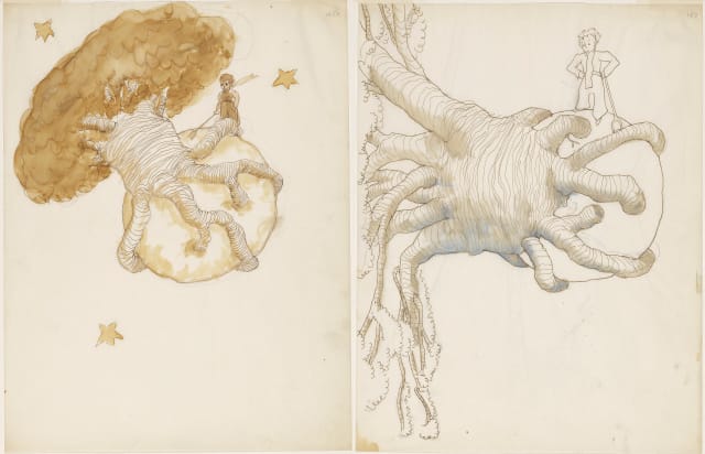Antoine de Saint-Exupéry, "Drawing for The Little Prince," The Morgan Library & Museum, New York © Estate of Antoine de Saint-Exupéry (photographed by Graham S. Haber, 2013)