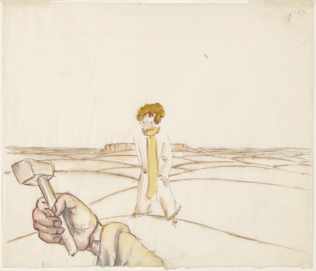 Antoine de Saint-Exupéry, "Drawing for The Little Prince," The Morgan Library & Museum, New York © Estate of Antoine de Saint-Exupéry (photographed by Graham S. Haber, 2013)