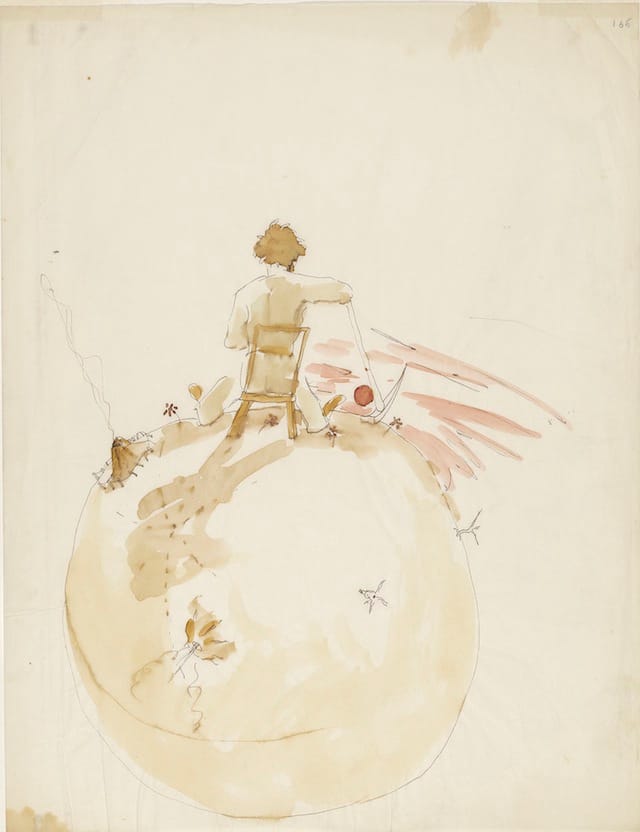 Antoine de Saint-Exupéry, "Drawing for The Little Prince," The Morgan Library & Museum, New York © Estate of Antoine de Saint-Exupéry (photographed by Graham S. Haber, 2013)