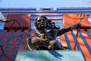 The Michael Graves-designed building in Portland facing demolition (photograph by Holly Hayes, via Flickr)