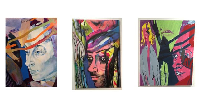 The original painting (left) contrasted with the recreations. (collage by Richard Jacobs)