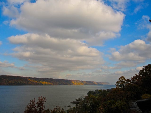 View of the Palisades from the Cloisters (photograph by Carolita Johnson, via Flickr)