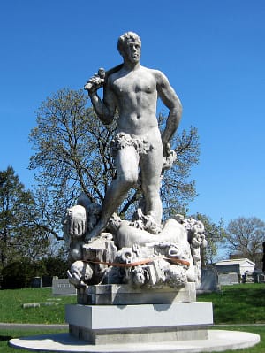 "Triumph of Civic Virtue" in Green-Wood Cemetery (photograph by the author)
