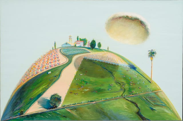 Wayne Thiebaud, _Palm Hill and Farm Cloud_ (CA. 1968)