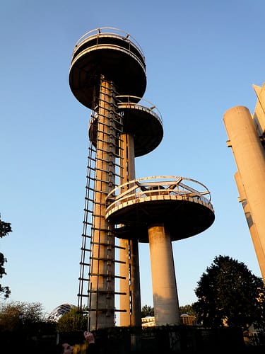 Observation towers at the pavilion (photograph by Jason Eppink, via Flickr)